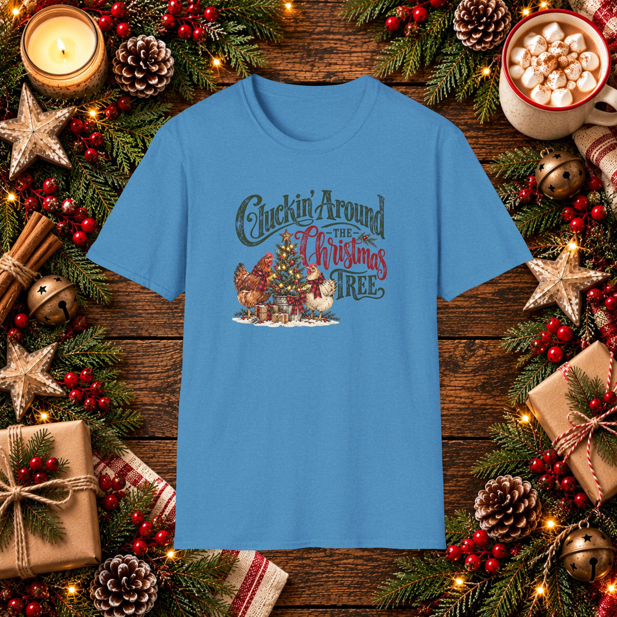 Cluckin' around the Christmas Tree T-Shirt