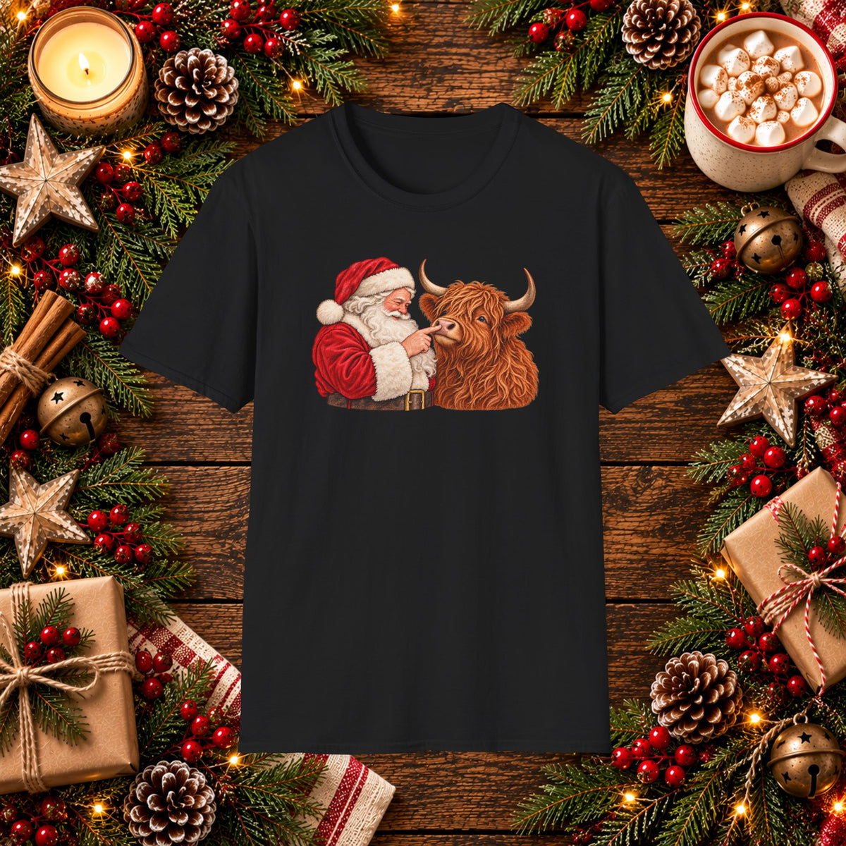 Santa & Highland T-Shirt