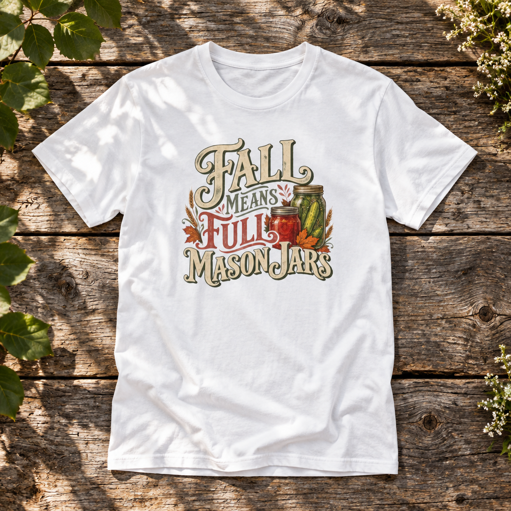 Fall Means Full Mason Jars T-Shirt
