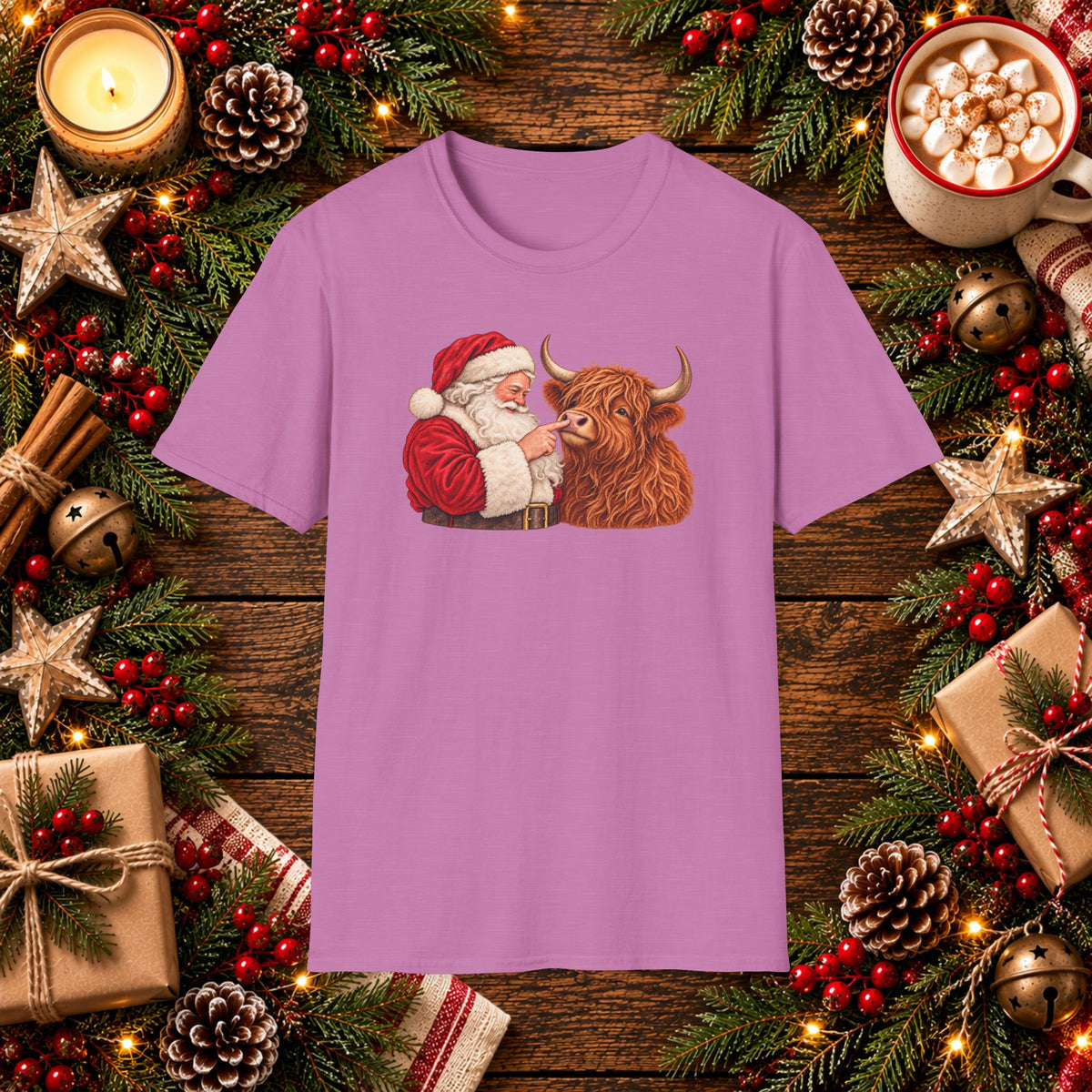 Santa & Highland T-Shirt