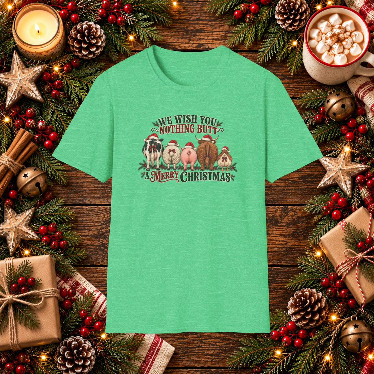 Wishing you Nothing Butt a Merry Christmas T-Shirt