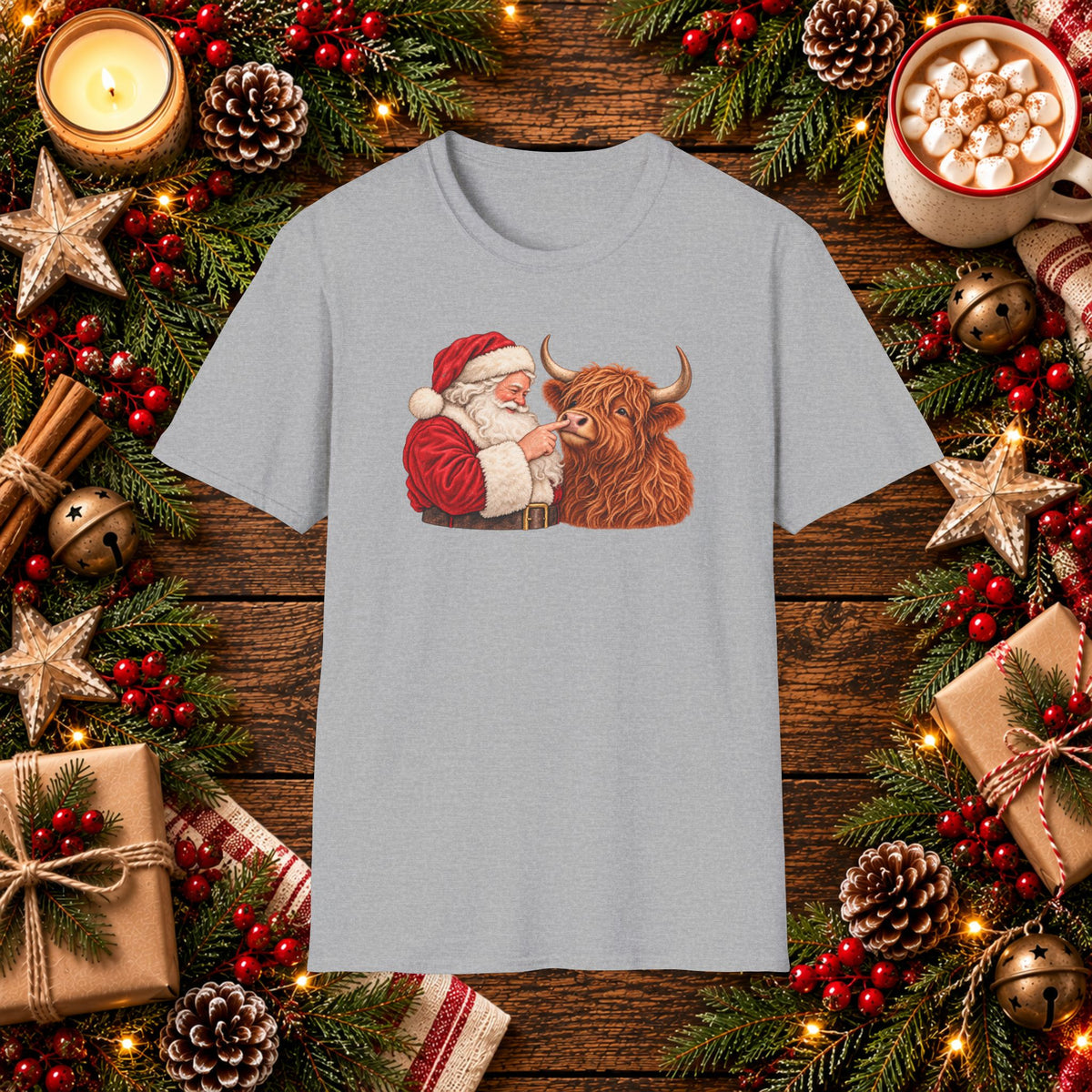 Santa & Highland T-Shirt