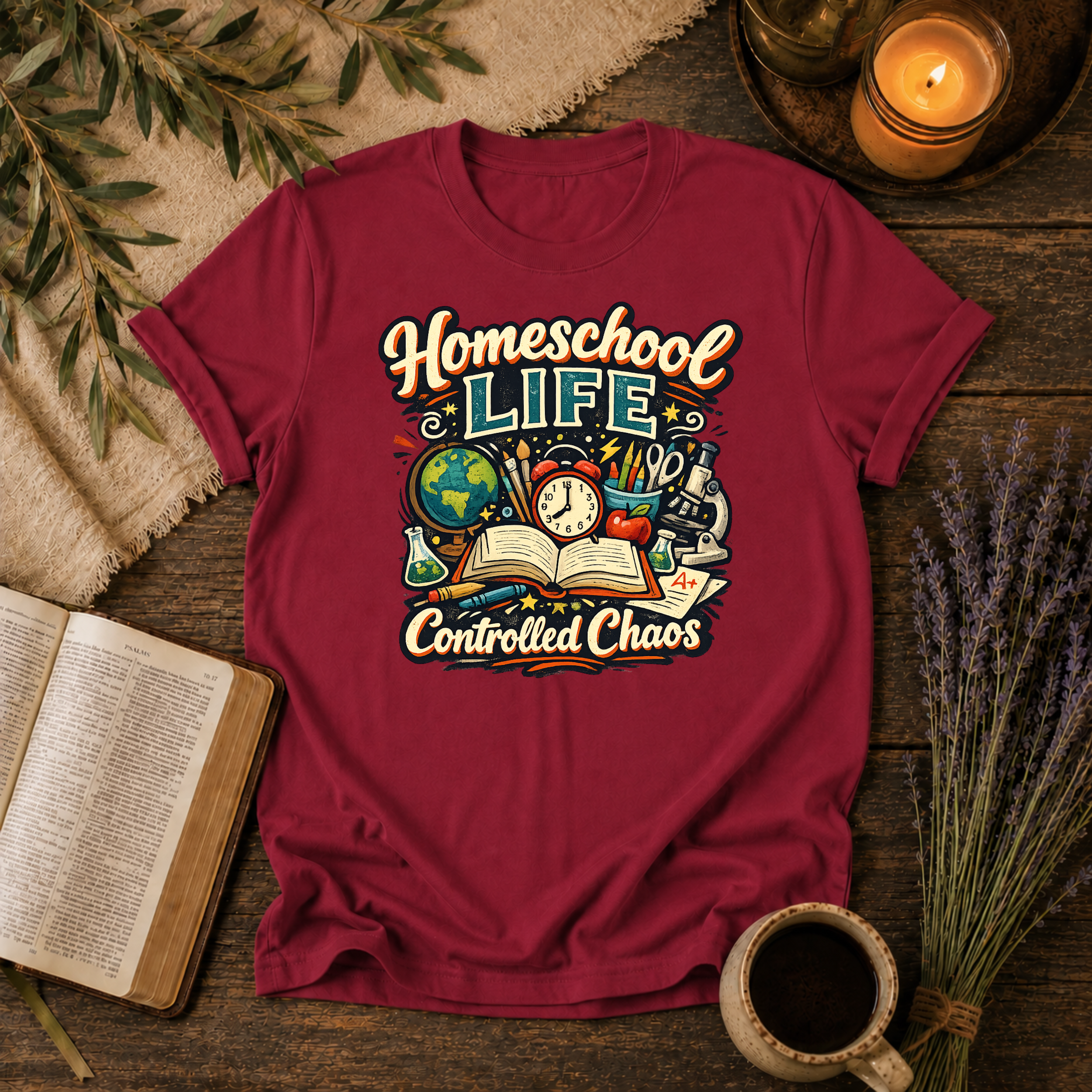 Homeschool Life, Controlled Chaos T-Shirt