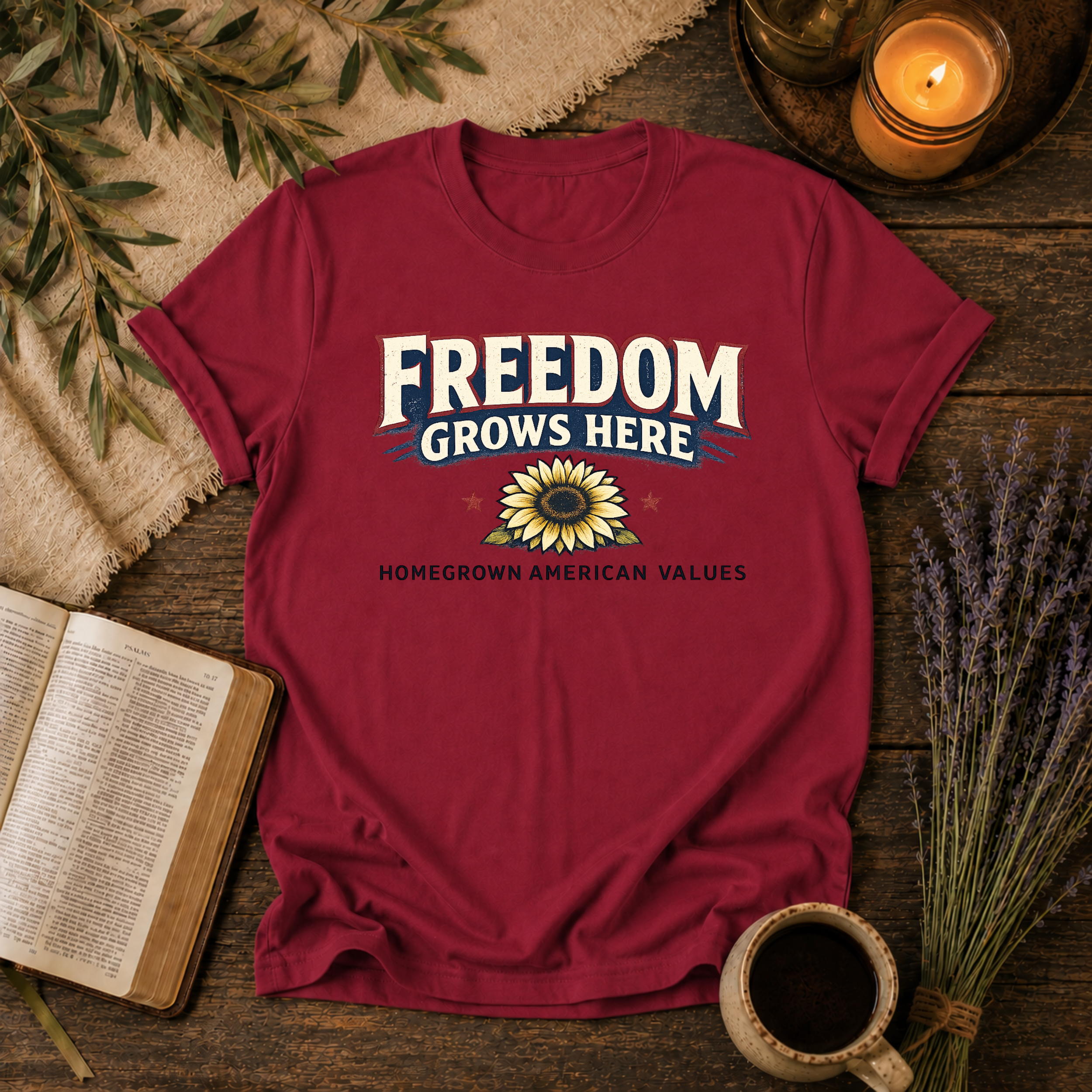 Freedom Grows Here-American Values T-Shirt
