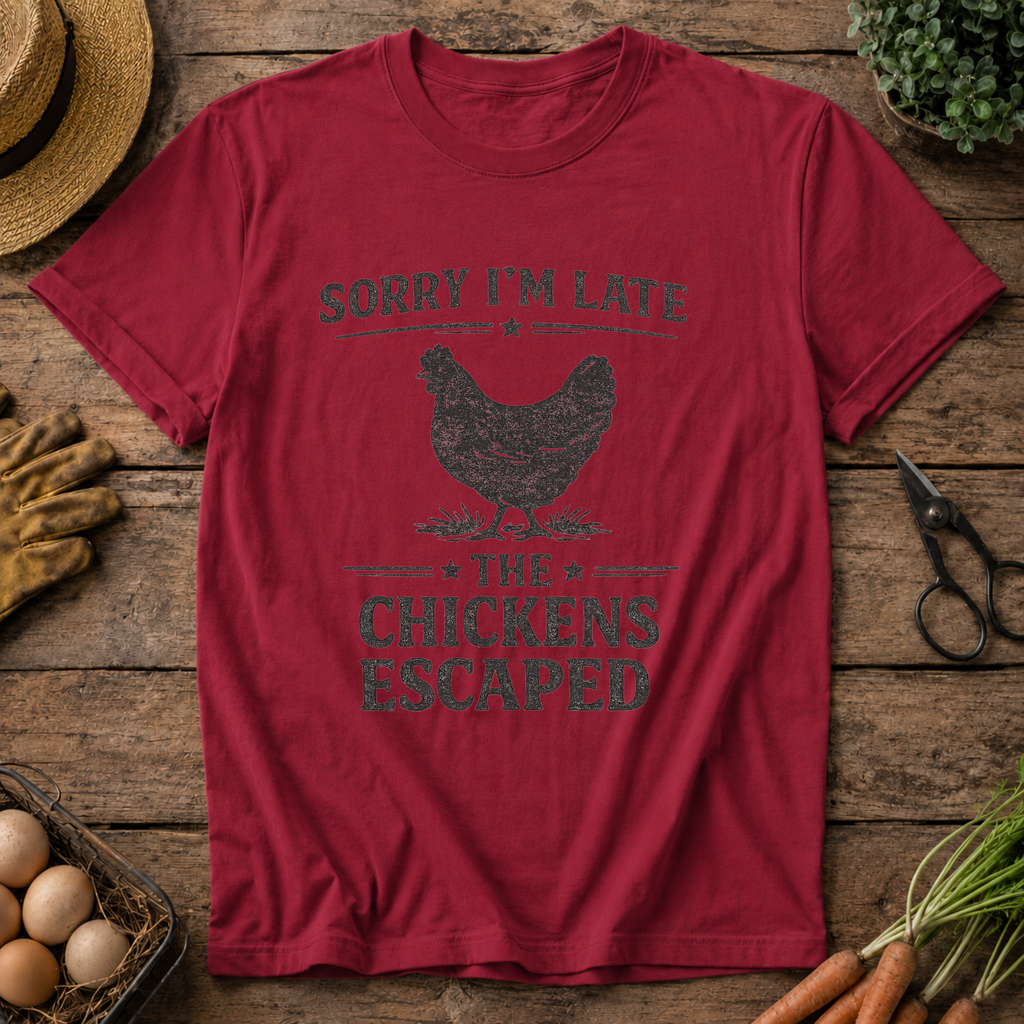 Sorry I'm Late the Chickens Escaped