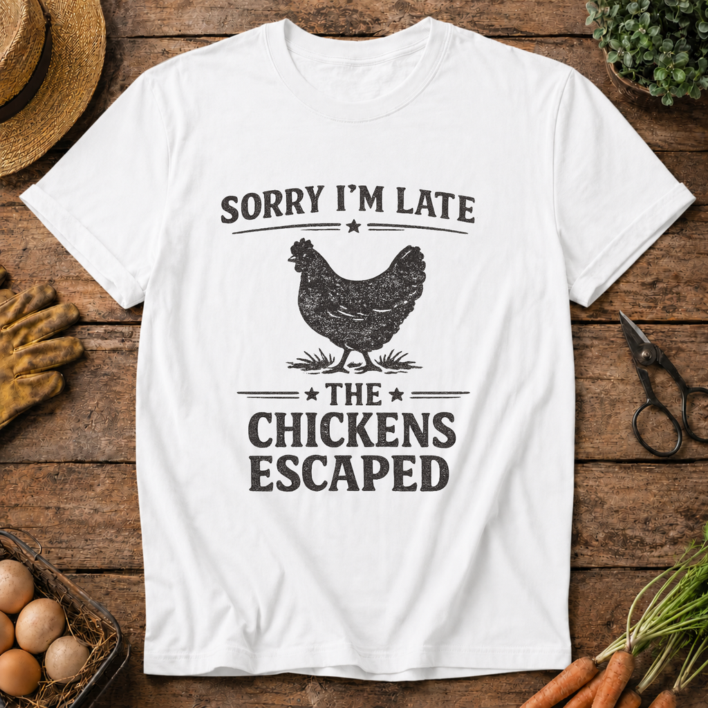 Sorry I'm Late the Chickens Escaped