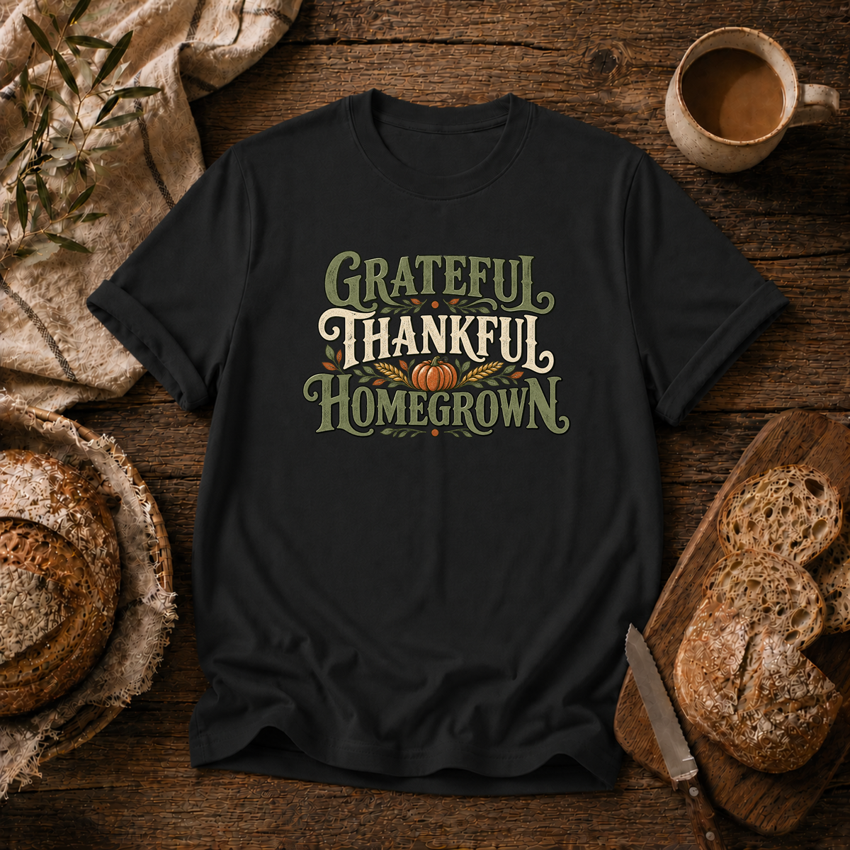 Grateful, Thankful, Homegrown T-Shirt