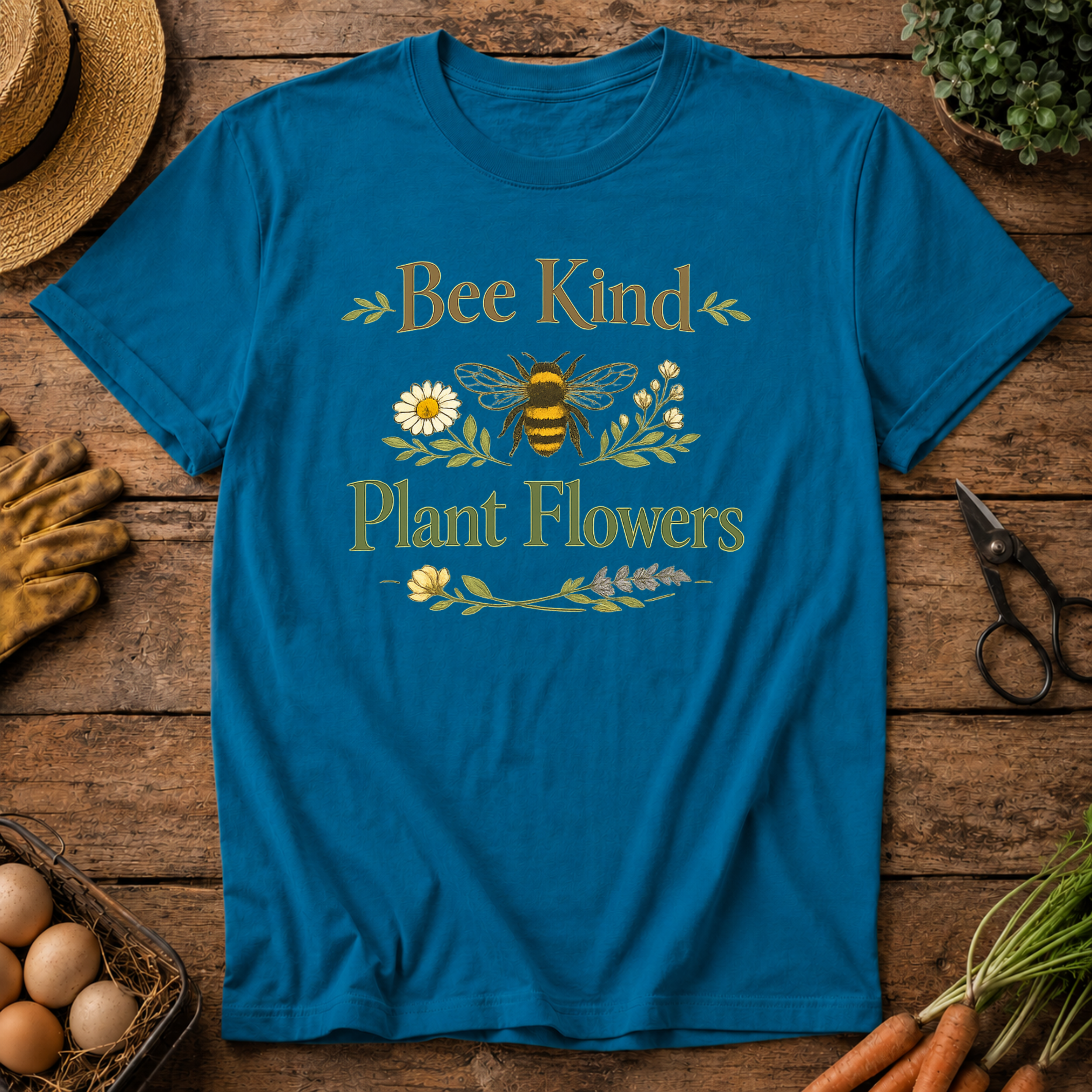 Bee Kind, Plant Flowers T-Shirt