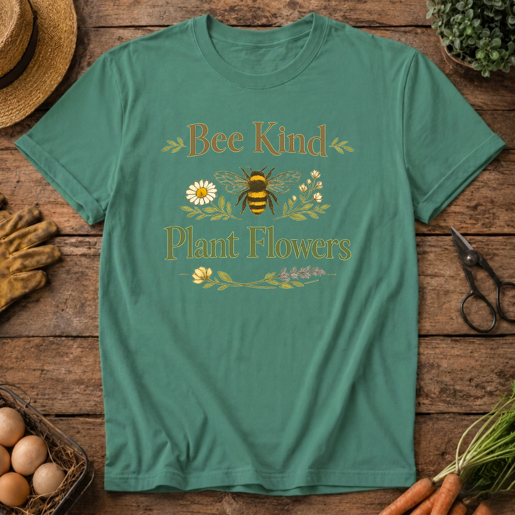 Bee Kind, Plant Flowers T-Shirt