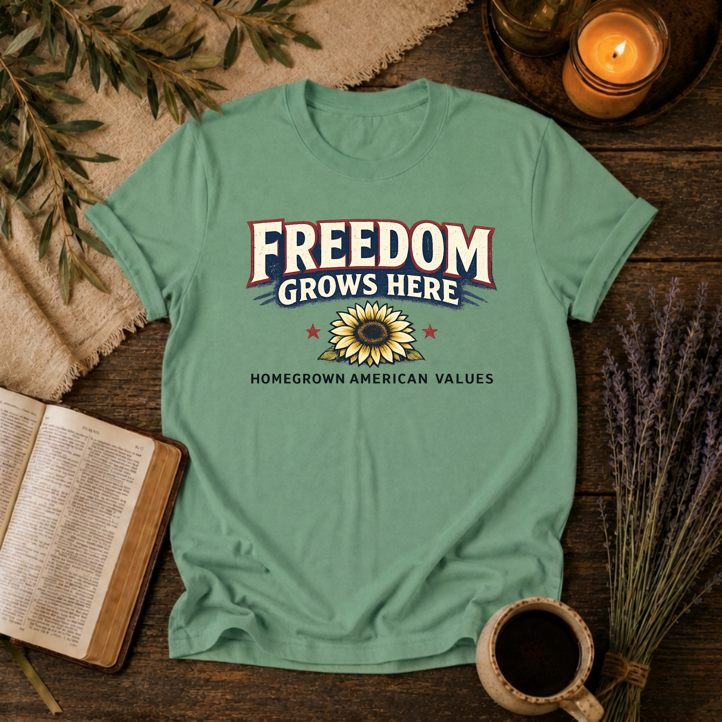 Freedom Grows Here-American Values T-Shirt