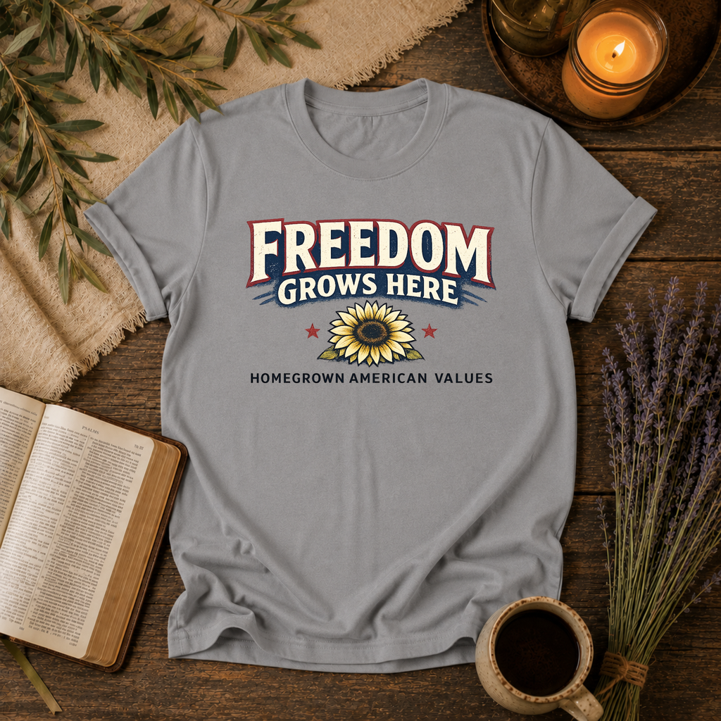Freedom Grows Here-American Values T-Shirt