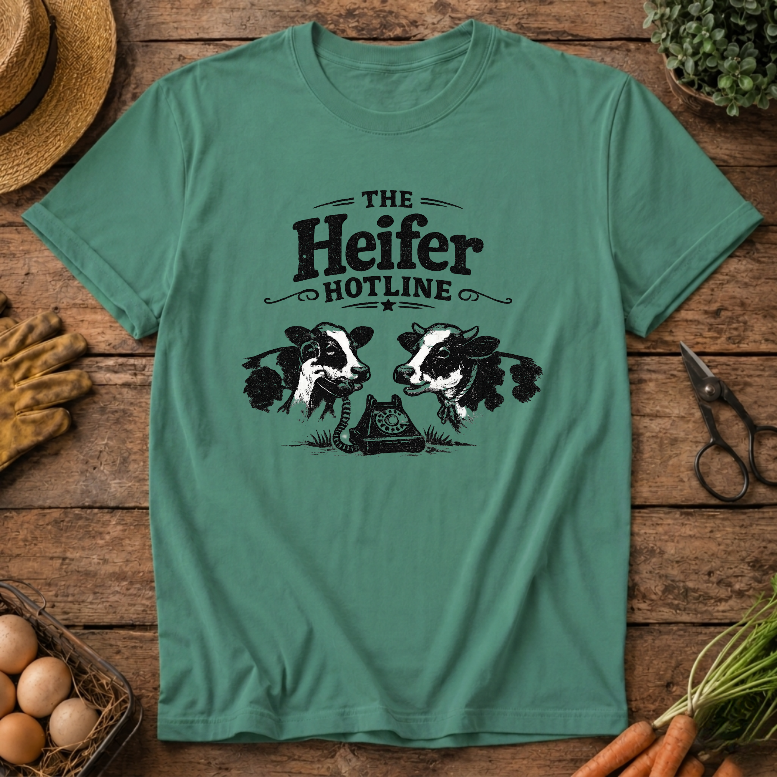 The Heifer Hotline (black design)