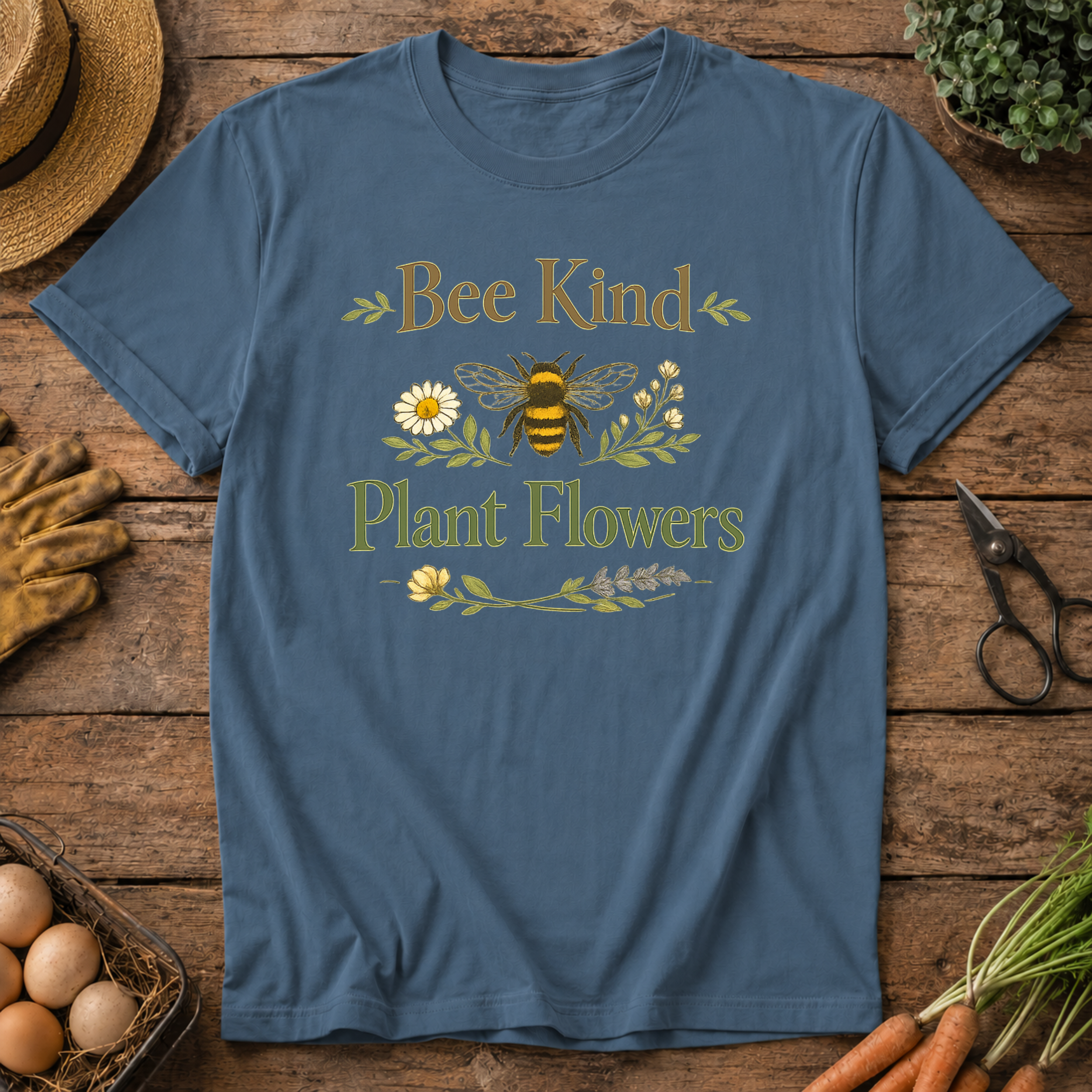 Bee Kind, Plant Flowers T-Shirt