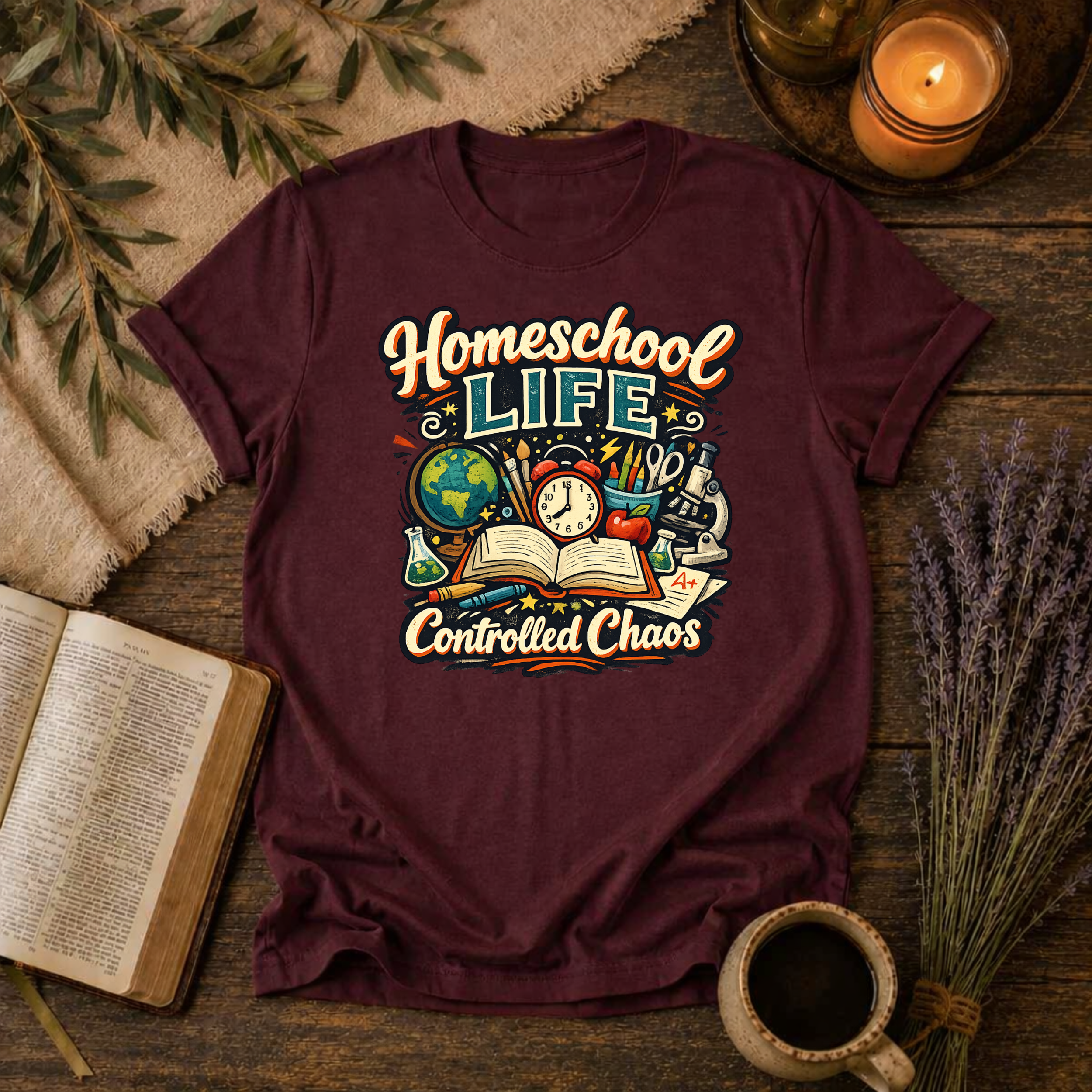 Homeschool Life, Controlled Chaos T-Shirt