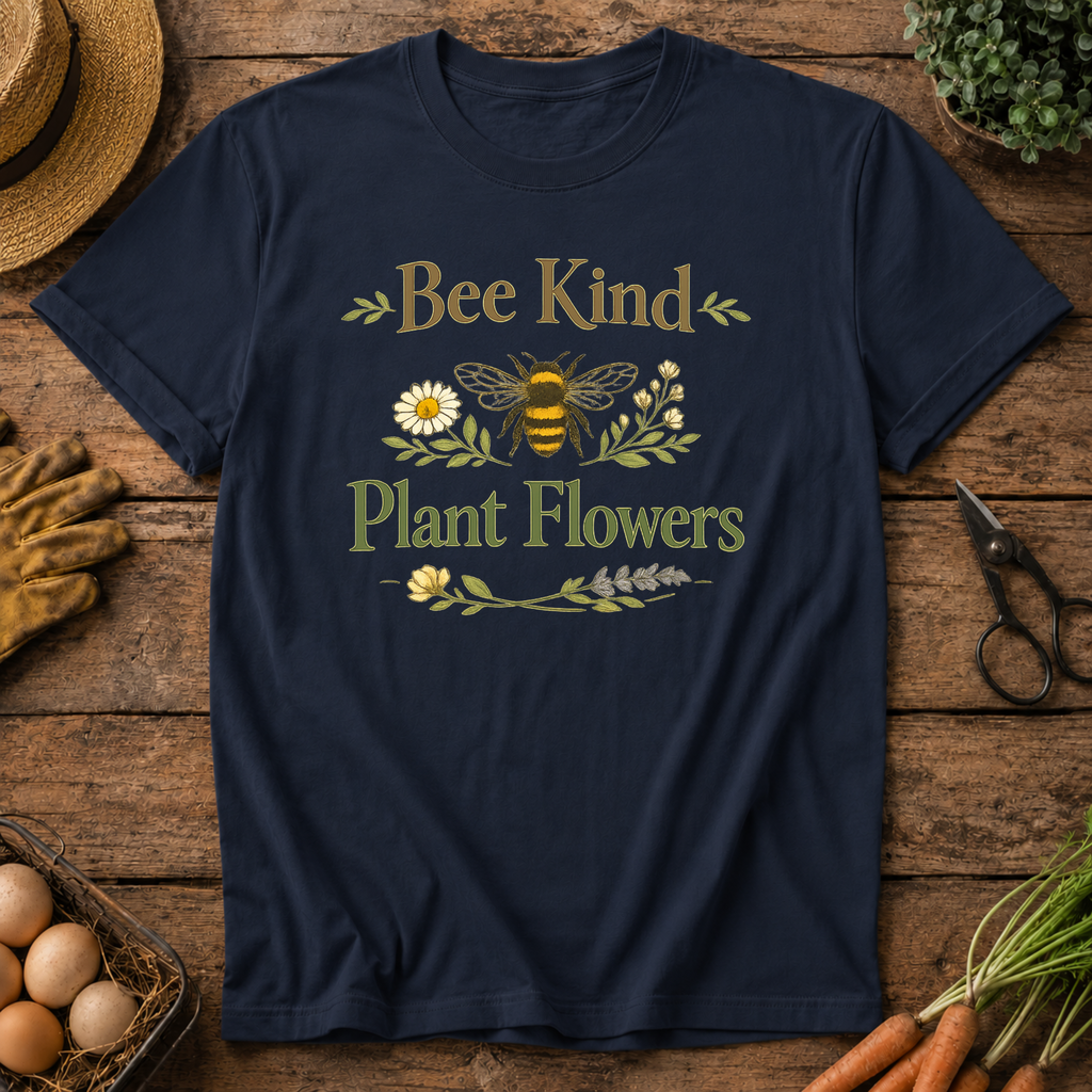 Bee Kind, Plant Flowers T-Shirt