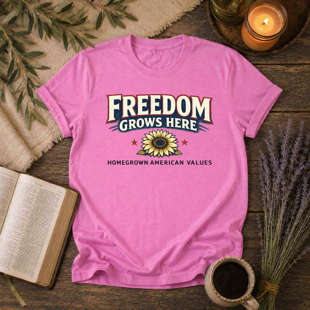 Freedom Grows Here-American Values T-Shirt