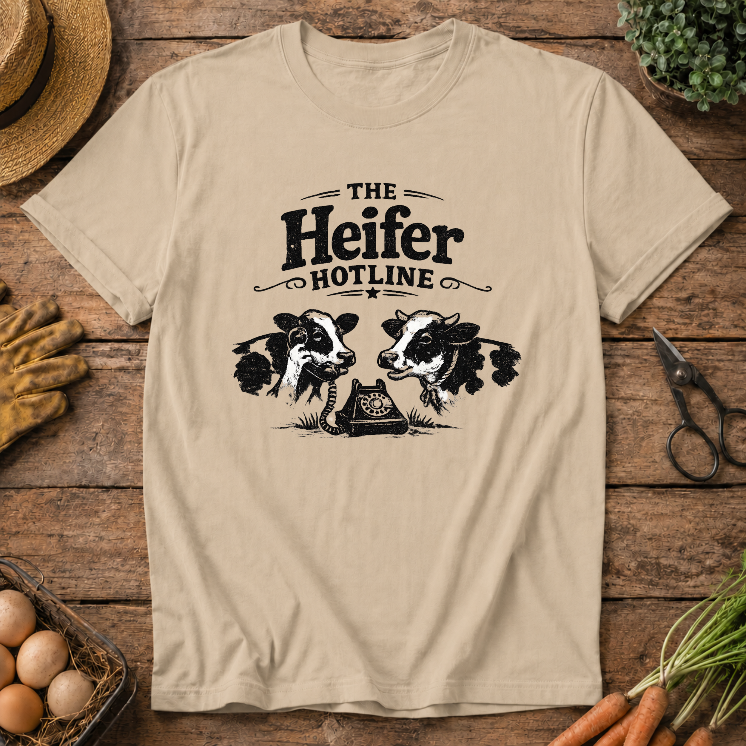 The Heifer Hotline (black design)
