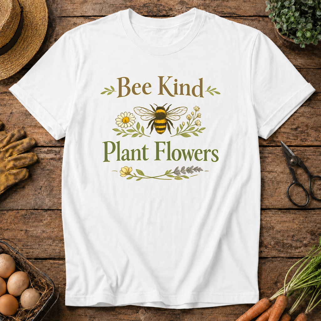 Bee Kind, Plant Flowers T-Shirt