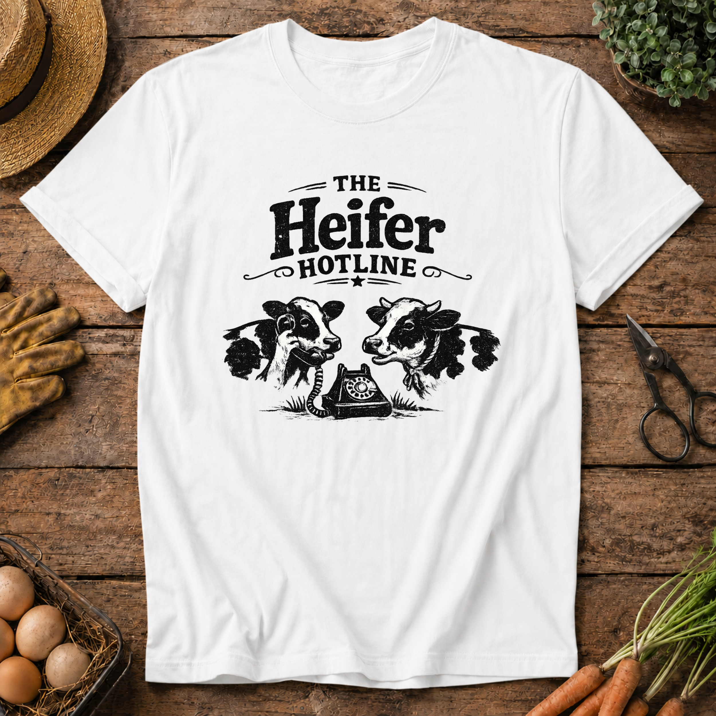 The Heifer Hotline (black design)