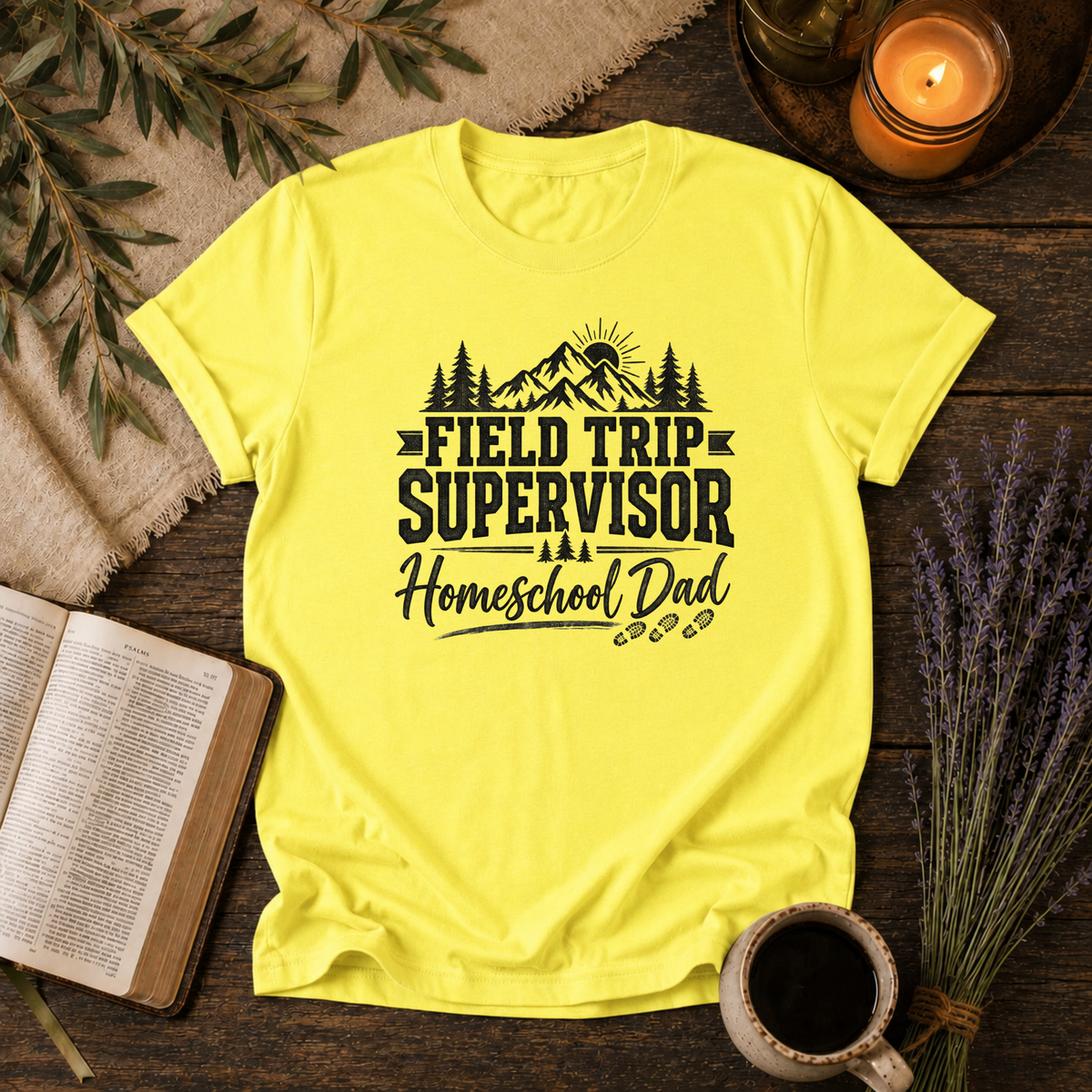 Field Trip Supervisor Homeschool Dad T-Shirt