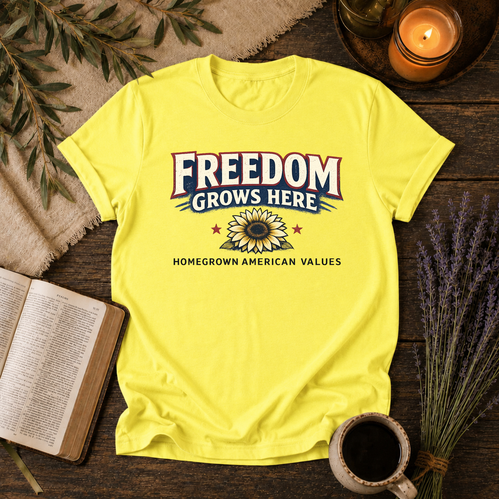Freedom Grows Here-American Values T-Shirt